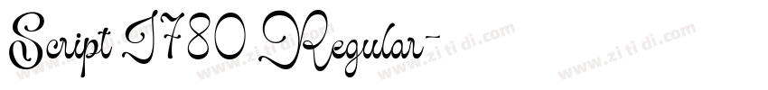 Script I780 Regular字体转换 Script I780 Regular字体转换